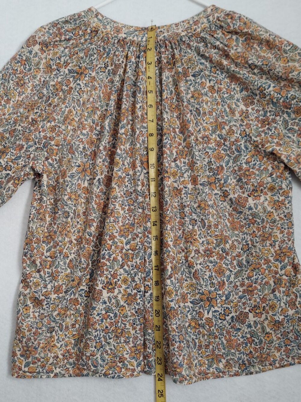 Universal Thread Floral Boho Cotton Blouse Medium Lightweight Soft Top - Picture 7 of 12